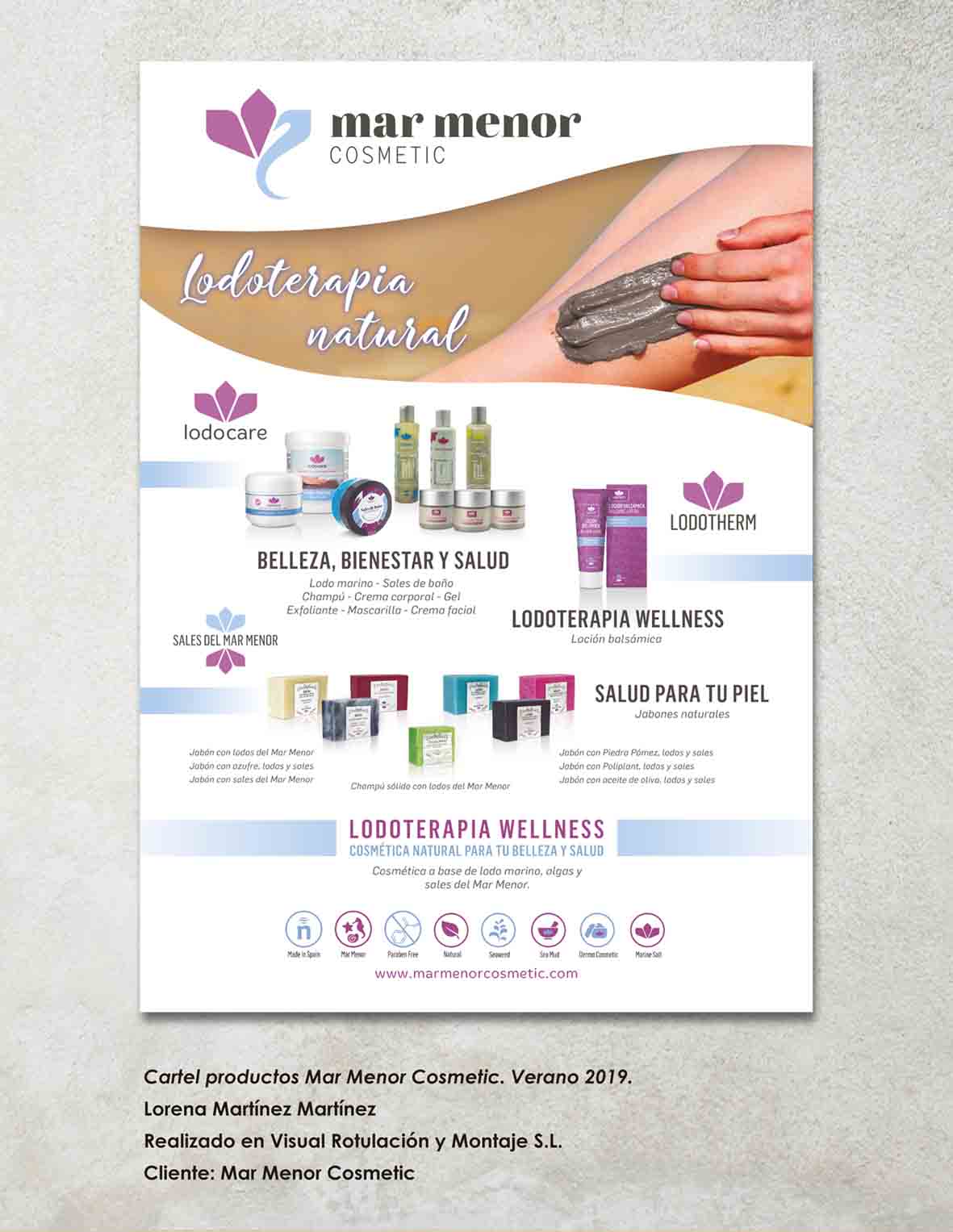 Cartel A3 - Productos Mar Menor Cosmetic. 2019