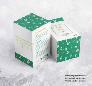 Packaging - Vela aromática de Mi Ático Creativo