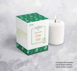 Packaging - Vela aromática de Mi Ático Creativo