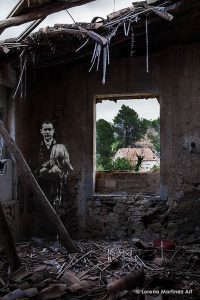 "Entre recuerdos caídos" (2016), fotomontaje digital, 30x20cm, Lorena Martínez