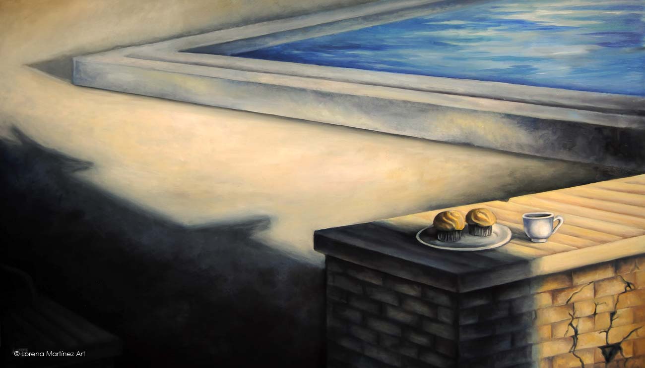 "A la sombra del recuerdo", óleo sobre lienzo, 80x120 cm. Lorena Martínez
