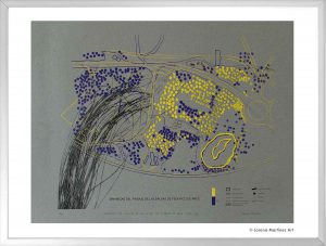 Dinámicas del paisaje de las balsas de Federico de Arce (1981-2015). Litografía Offset sobre papel. 70x80 cm