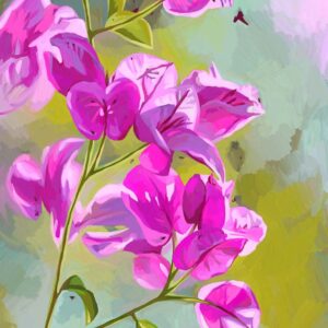 Bouganvilla - Pintura digital, Lorena Martínez