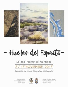 Cartel exposición Huellas del Esparto - Lorena Martínez