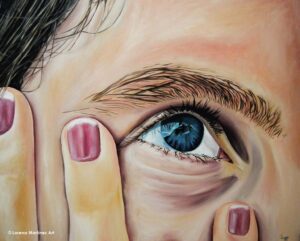 La mirada, óleo sobre lienzo, 81x100cm, Lorena Martínez